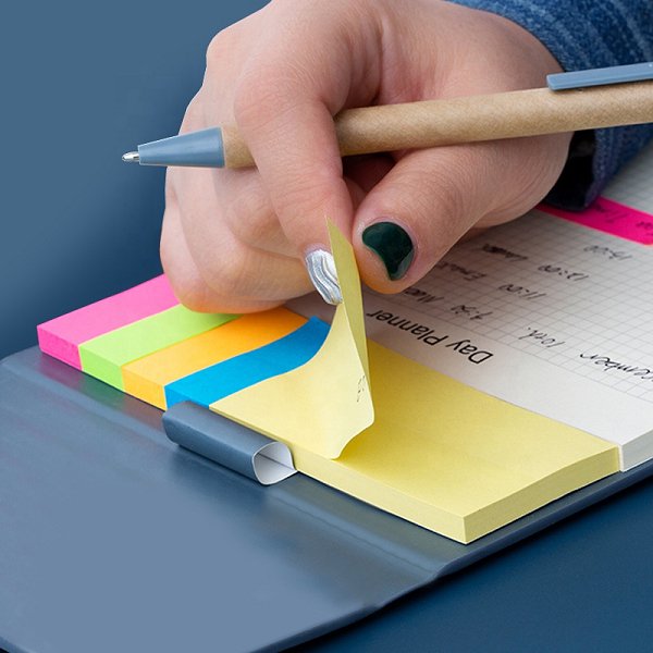 2合1便攜式PU便利貼套組