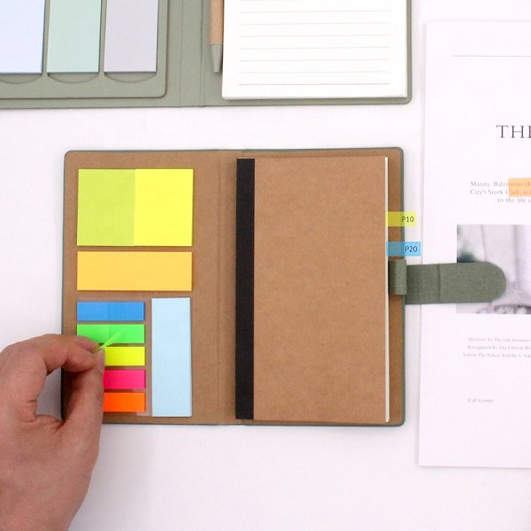 4合1高質感兩折磁吸便利貼套組