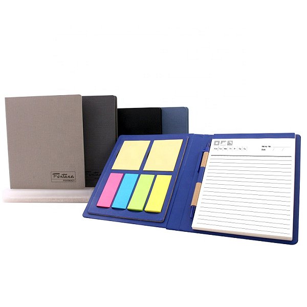 3合1高質感PU兩折便利貼套組