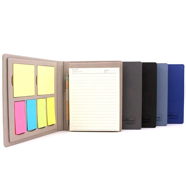 3合1高質感PU兩折便利貼套組