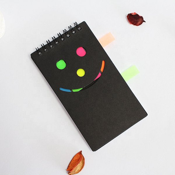 3合1簍空笑臉兩折便利貼套組