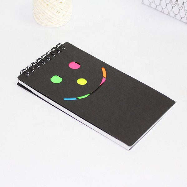 3合1簍空笑臉兩折便利貼套組