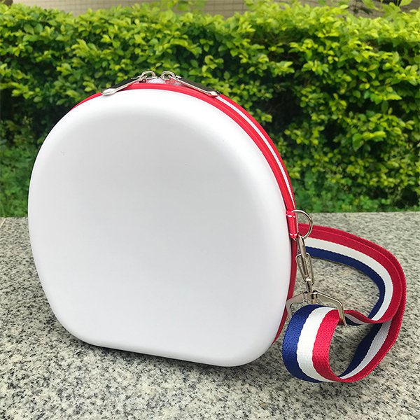 大容量硬殼圓形化妝包-附背帶