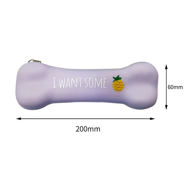 骨頭造型矽膠筆袋