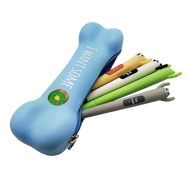 骨頭造型矽膠筆袋