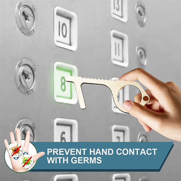 防疫零接觸金屬鑰匙圈