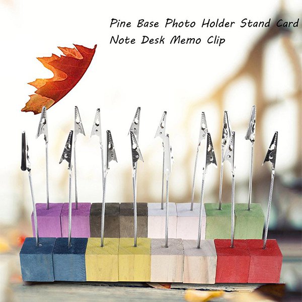 彩色正方體木製底座memo夾