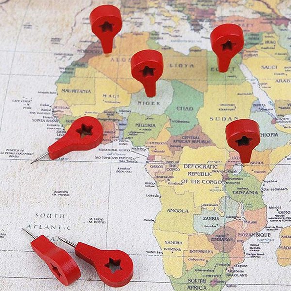 簍空星星造型40入木製圖釘