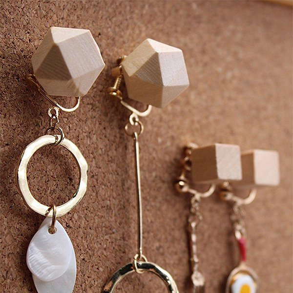 幾何造型9入木製圖釘