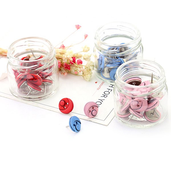 彩色圓形30入樹脂製圖釘