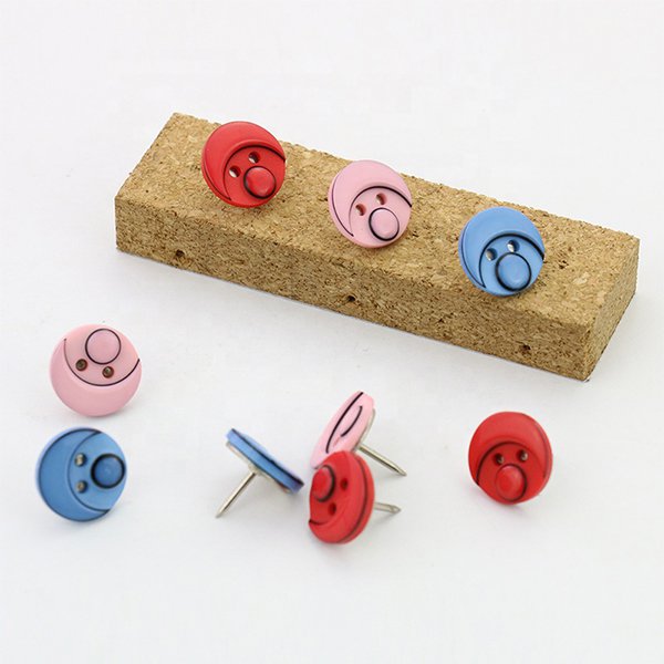 彩色圓形30入樹脂製圖釘