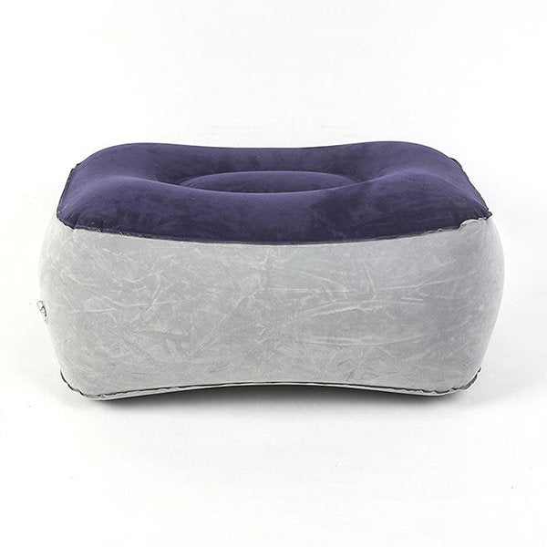 單層充氣腳枕-植絨PVC飛機腳墊