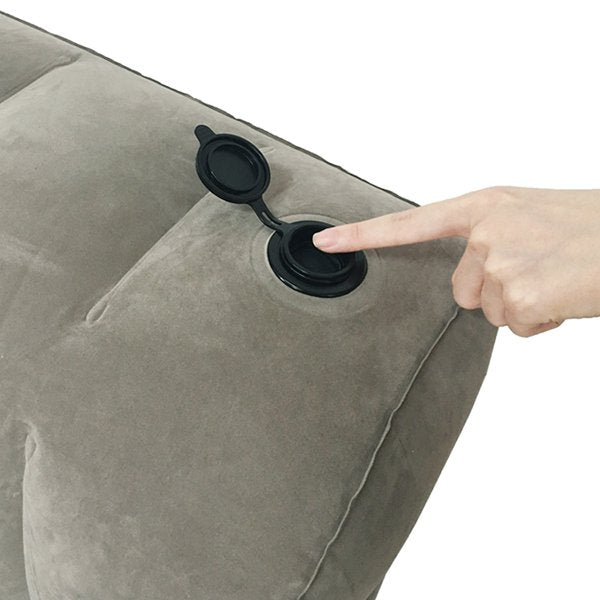 3層充氣腳枕-植絨PVC飛機腳墊