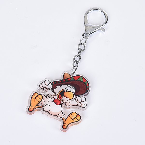 公雞造型壓克力鑰匙圈
