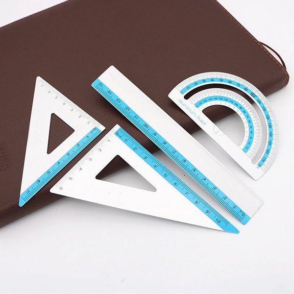 簍空測量尺-鋁合金三角尺4件套組
