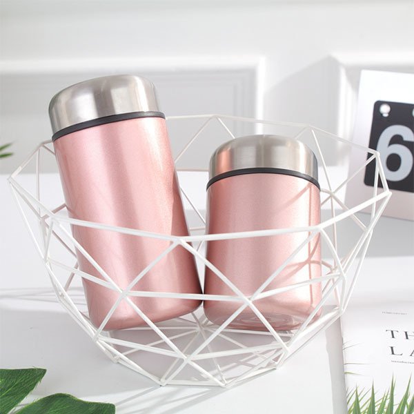 350ml簡約真空雙層304不鏽鋼悶燒罐