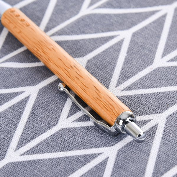 按壓式竹製筆管單色筆