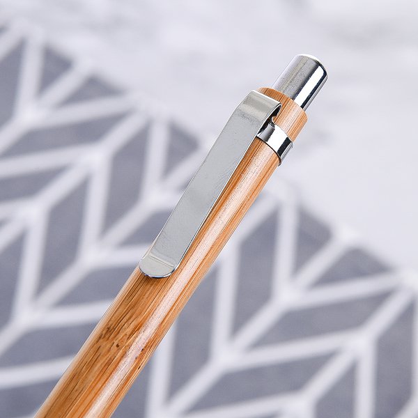 按壓式竹製觸控圓子筆