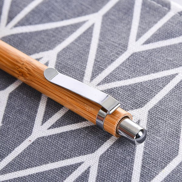 按壓式竹製觸控圓子筆