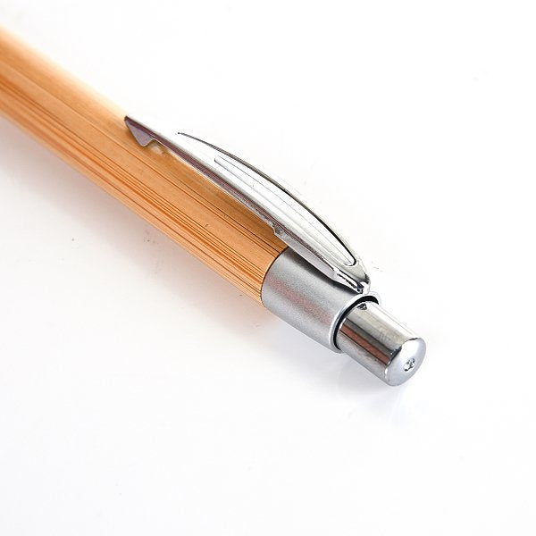 按壓式竹製筆管單色筆