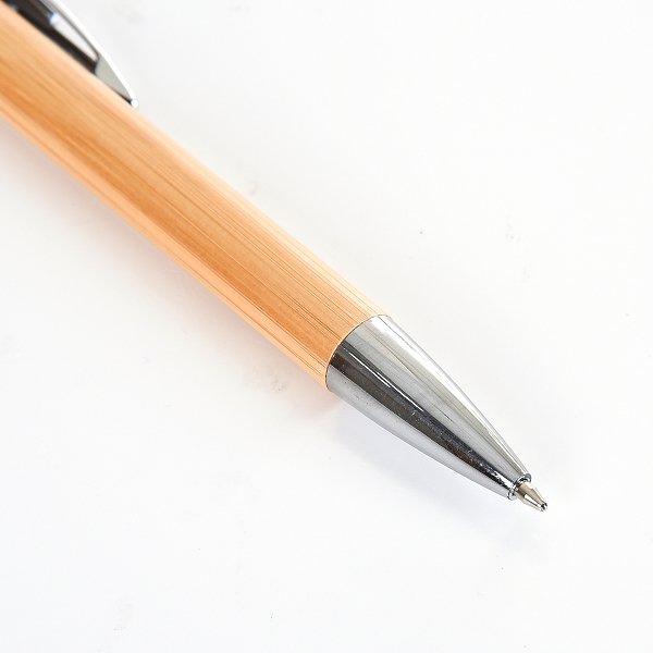 按壓式竹製筆管單色筆