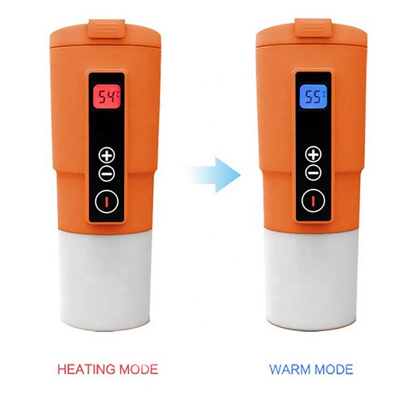 380ml車用智能加熱304不銹鋼隨行杯