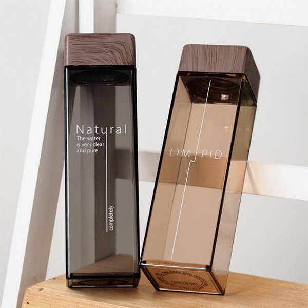 500ml木紋蓋方形水瓶