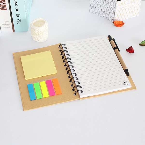 5合1附圓珠筆太陽能計算機二折式便條紙套組