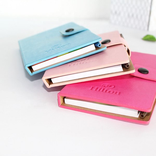 4合1附環保筆二折式子母扣便條紙套組