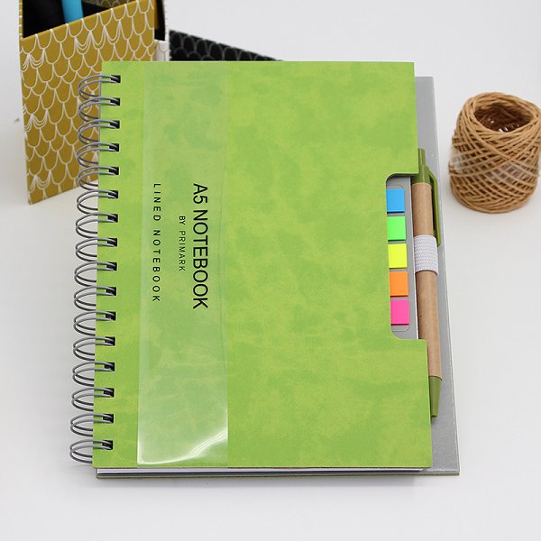 4合1簡約附圓珠筆二折式便條紙套組