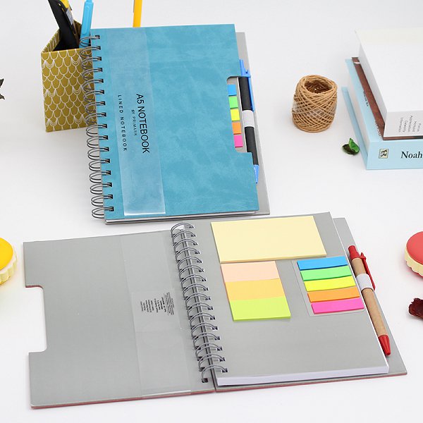 4合1簡約附圓珠筆二折式便條紙套組