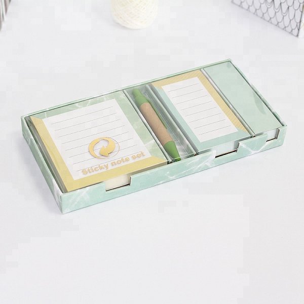 2合1簡約附環保筆便條紙套組