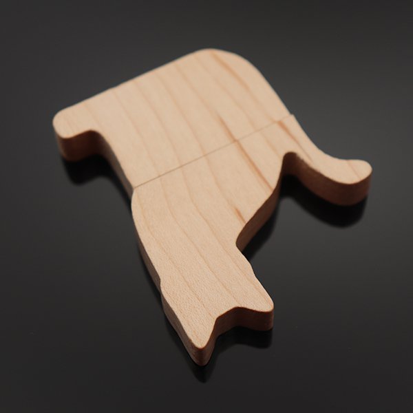 可愛貓咪造型木製隨身碟