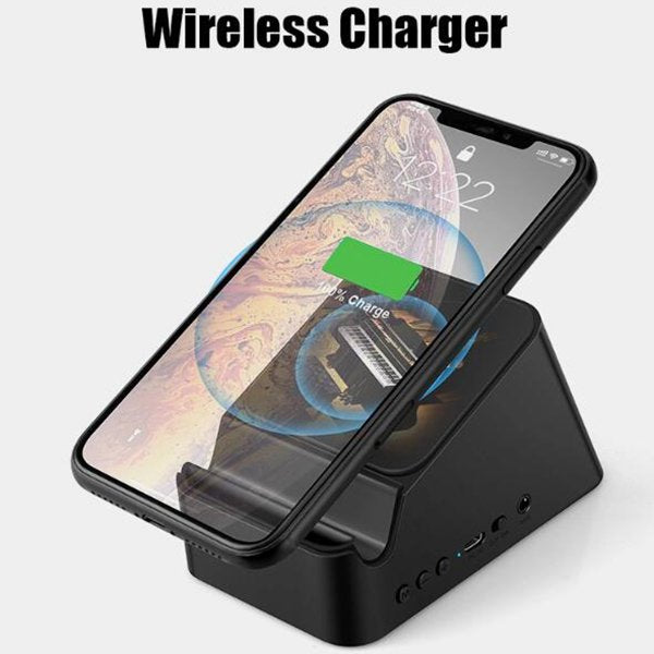 ABS手機無線充電喇叭-附手機架