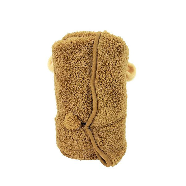 小猴子造型扣式旅行毛毯