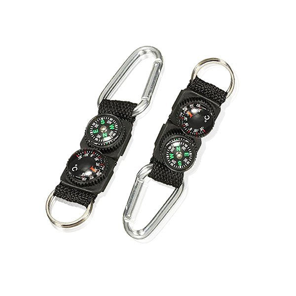 2合1登山扣溫度計指南針