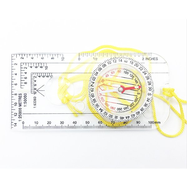 附掛繩透明壓克力地圖指南針
