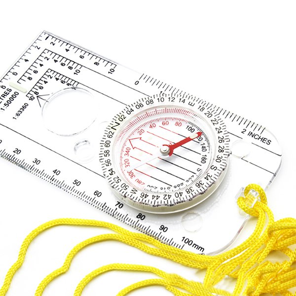 附掛繩透明壓克力地圖指南針