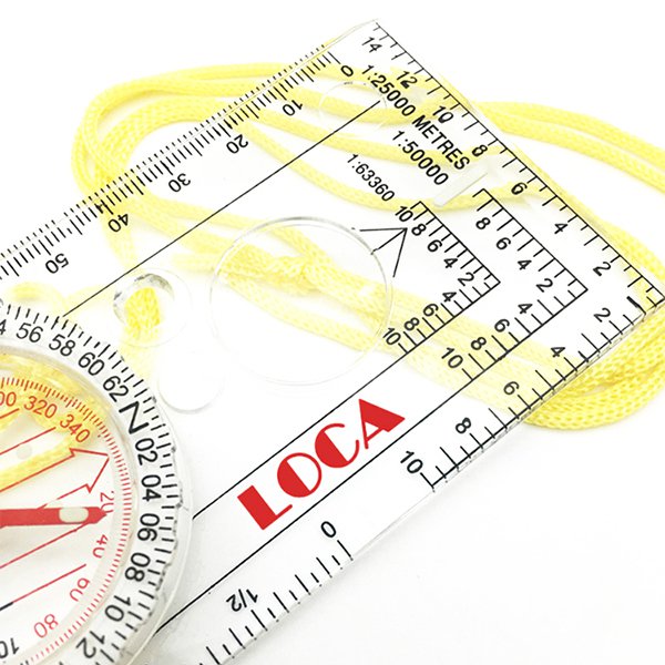 附掛繩透明壓克力地圖指南針