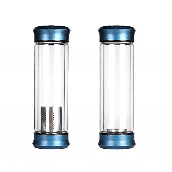 380ml雙層不倒翁玻璃杯-附濾茶器