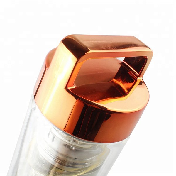 400ml手提把雙層玻璃杯-附濾茶器