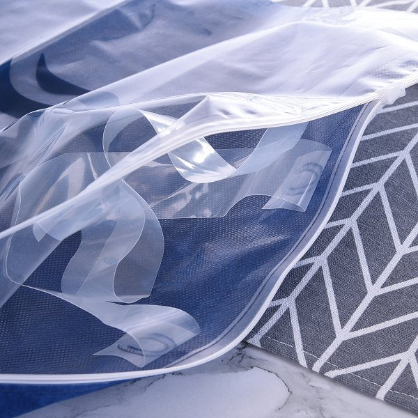 透明PPE+不織布材質手提拉鍊袋