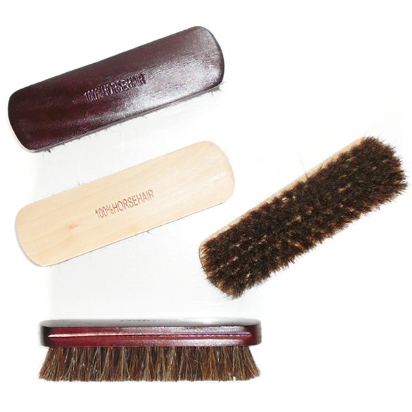 簡約木製毛馬皮鞋刷