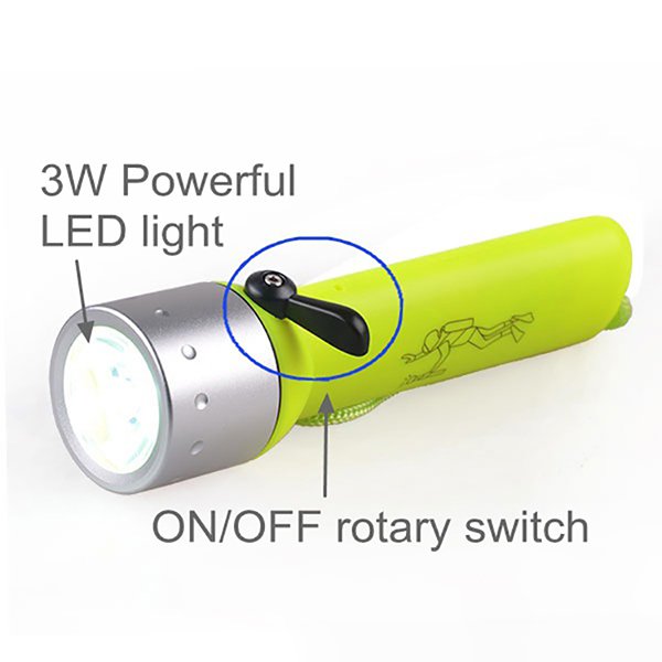 專業戶外潛水可用LED鋁合金手電筒