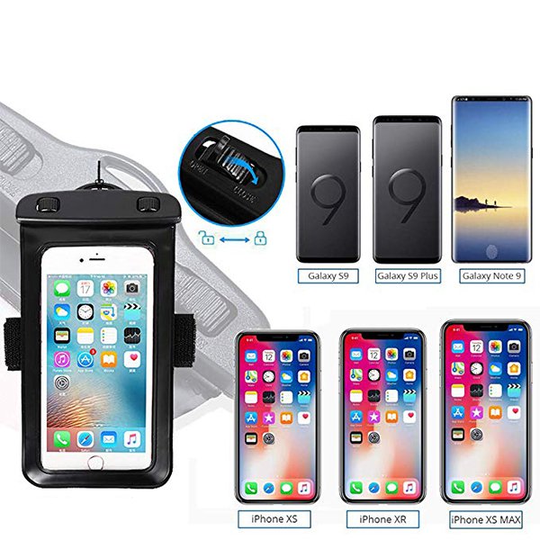 含掛繩臂帶PVC手機防水袋