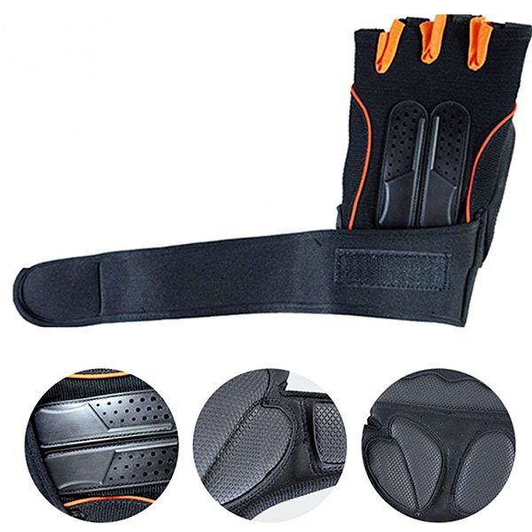 可調式超細纖維健身訓練手套