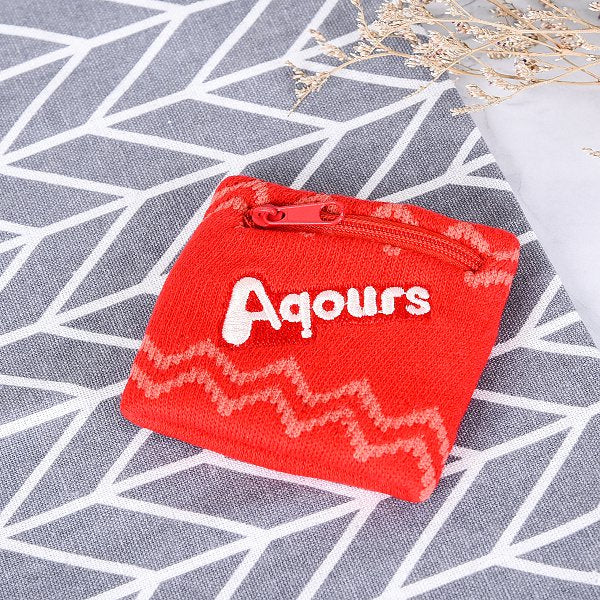 拉鍊式棉質緹花運動腕帶