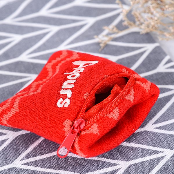 拉鍊式棉質緹花運動腕帶