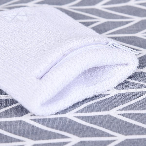 拉鍊式棉質運動腕帶