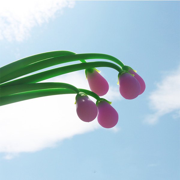 茄子變色矽膠廣告筆